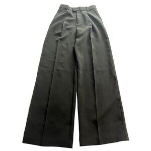 L'Academie Black Wide-Leg Trousers